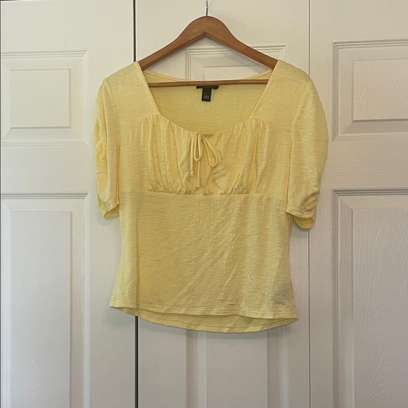 I.N. San Francisco Tops - I.N. San Francisco Light Yellow Blouse